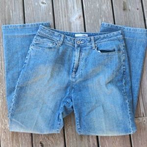 Chico's blue denim jeans platinum